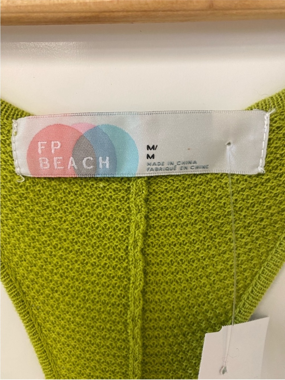 Free People FP Beach Knit Romper Cover-Up in Olive - Picture 4 of 8
